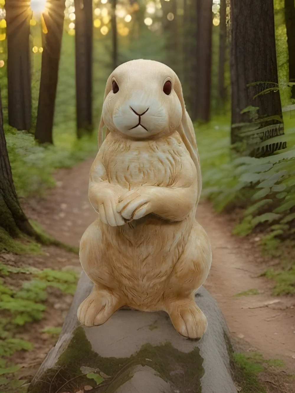VTG 1989 Dakin Wicki Tut Rabbit Ceramic Figurine Vase Planter Lop Ear Bunny 9” T